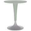 Image de KARTELL table ronde Dr. NA (Vert sauge - Plateau en polypropylène peint et base en aluminium peint en gris)