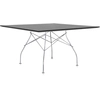 Image de KARTELL table carrée GLOSSY 130 x 130 cm (Noir - MDF laqué en polyester et acier chromé)