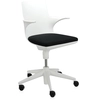 Image de KARTELL chaise de bureau SPOON CHAIR (Blanc-Noir - Polypropylène coloré dans la masse)