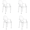 Image de KARTELL set de 4 chaises LOUIS GHOST (Cristal - Rstant au feu - Polycarbonate transparent)