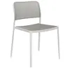 Image de KARTELL set de 2 chaises AUDREY (Structure peinte en blanc / Assise gris clair - aluminium / polypropylène)