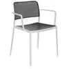 Image de KARTELL set de 2 fauteuils AUDREY (Structure peinte en blanc / Assise noire - aluminium / polypropylène)