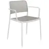 Image de KARTELL set de 2 fauteuils AUDREY (Structure peinte en blanc / Assise gris clair - aluminium / polypropylène)