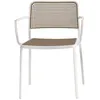 Image de KARTELL set de 2 fauteuils AUDREY (Structure peinte en blanc / Assise sable - aluminium / polypropylène)