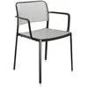 Image de KARTELL set de 2 fauteuils AUDREY (Structure peinte en noir/ Assise gris clair - aluminium / polypropylène)