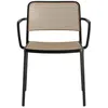 Image de KARTELL set de 2 fauteuils AUDREY (Structure peinte en noir/ Assise sable - aluminium / polypropylène)