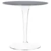 Image de KARTELL table basse TIPTOP (Plateau noir brillant, base transparente - PMMA)