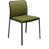 Image de KARTELL set de 2 chaises AUDREY SOFT tissé TREVIRA (Structure peinte en noir/ Revment vert acide - aluminium / tissu Trevira)