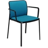 Image de KARTELL set de 2 fauteuils AUDREY SOFT tissé TREVIRA (Structure peinte en noir/ Revment ottanio - aluminium / tissu Trevira)