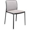 Image de KARTELL set de 2 chaises AUDREY SOFT tissé TREVIRA (Structure peinte en noir/ Revment beige - aluminium / tissu Trevira)