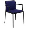Image de KARTELL set de 2 fauteuils AUDREY SOFT tissé TREVIRA (Structure peinte en noir/ Revment bleu - aluminium / tissu Trevira)