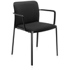 Image de KARTELL set de 2 fauteuils AUDREY SOFT tissé TREVIRA (Structure peinte en noir/ Revment noir - aluminium / tissu Trevira)