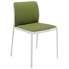Image de KARTELL set de 2 chaises AUDREY SOFT tissé TREVIRA (Structure peinte en blanc / Revment vert acide - aluminium / tissu Trevira)