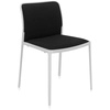 Image de KARTELL set de 2 chaises AUDREY SOFT tissé TREVIRA (Structure peinte en blanc / Revment noir - aluminium / tissu Trevira)