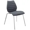 Image de KARTELL set de 2 chaises MAUI SOFT TREVIRA (Gris - Tissu Trevira / Structure en acier chromé)