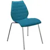 Image de KARTELL set de 2 chaises MAUI SOFT TREVIRA (Ottanio - Tissu Trevira / Structure en acier chromé)