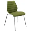 Image de KARTELL set de 2 chaises MAUI SOFT TREVIRA (Vert acide - Tissu Trevira / Structure en acier chromé)