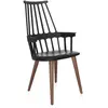 Image de KARTELL fauteuil COMBACK (Noir - Technopolymère thermoplastique - Frêne teinté chêne)