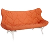 Image de KARTELL canapé FOLIAGE (Revment orange - pieds blancs - siège en tissu Trevira - Pieds en fer verni)