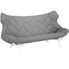 Image de KARTELL canapé FOLIAGE (Revment gris - pieds blancs - siège en tissu Trevira - Pieds en fer verni)