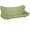 Image de KARTELL canapé FOLIAGE (Revment vert - pieds blancs - siège en tissu Trevira - Pieds en fer verni)