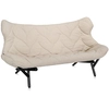 Image de KARTELL canapé FOLIAGE (Rivestimento beige - pieds noirs - siège en tissu Trevira - Pieds en fer verni)