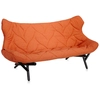Image de KARTELL canapé FOLIAGE (Revment orange - pieds noirs - siège en tissu Trevira - Pieds en fer verni)