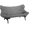 Image de KARTELL canapé FOLIAGE (Revment gris - pieds noirs - siège en tissu Trevira - Pieds en fer verni)