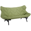 Image de KARTELL canapé FOLIAGE (Revment vert - pieds noirs - siège en tissu Trevira - Pieds en fer verni)
