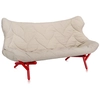 Image de KARTELL canapé FOLIAGE (Rivestimento beige - pieds rouges - siège en tissu Trevira - Pieds en fer verni)