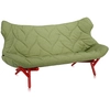 Image de KARTELL canapé FOLIAGE (Revment vert - pieds rouges - siège en tissu Trevira - Pieds en fer verni)