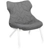 Image de KARTELL fauteuil FOLIAGE (Revment gris - pieds blancs - siège en tissu Trevira - Pieds en fer verni)