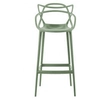 Image de KARTELL tabouret MASTERS STOOL H 75 cm (Vert sauge - Technopolymère thermoplastique recyclé soft touch)