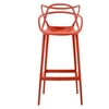 Image de KARTELL tabouret MASTERS STOOL H 75 cm (Orange rouille - Technopolymère thermoplastique recyclé soft touch)