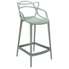 Image de KARTELL tabouret MASTERS STOOL H 65 cm (Vert sauge - Technopolymère thermoplastique recyclé soft touch)