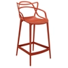 Image de KARTELL tabouret MASTERS STOOL H 65 cm (Orange rouille - Technopolymère thermoplastique recyclé soft touch)