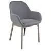 Image de KARTELL fauteuil CLAP MELANGE (Base tourterelle, si graphite - Tissu et technopolymère thermoplastique)