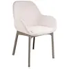 Image de KARTELL fauteuil CLAP MELANGE (Base tourterelle, si beige - Tissu et technopolymère thermoplastique)