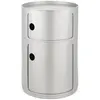Image de KARTELL table de chevet ronde COMPONIBILI SILVER