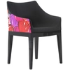 Image de KARTELL fauteuil MADAME World of Emilio Pucci edition (Shanghai - Policarbonato nero e 100% raso di cotone)