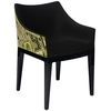 Image de KARTELL fauteuil MADAME World of Emilio Pucci edition (Milano - Policarbonato nero e 100% raso di cotone)