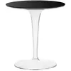 Image de KARTELL table basse TIPTOP (Plateau noir, base transparente - Pleateau en verre, base en PMMA)