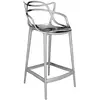 Image de KARTELL tabouret MASTERS STOOL H 65 cm MÉTALLISÉS PRECIOUS COLLECTION (Chrome - Technopolymère thermoplastique recyclé métallisé)