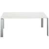 Image de KARTELL table FOUR SOFT TOUCH 158x79xH73 cm (Plateau blanc - Pieds aluminium - Plateau en laminé soft touch anti-rayures et pieds en acier verni)