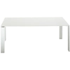 Image de KARTELL table FOUR SOFT TOUCH 158x79xH73 cm (Plateau blanc - Pieds blanc - Plateau en laminé soft touch anti-rayures et pieds en acier verni)