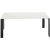 Image de KARTELL table FOUR SOFT TOUCH 158x79xH73 cm (Plateau blanc - Pieds noir - Plateau en laminé soft touch anti-rayures et pieds en acier verni)
