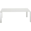 Image de KARTELL table FOUR SOFT TOUCH 190x79xH73 cm (Plateau blanc - Pieds blanc - Plateau en laminé soft touch anti-rayures et pieds en acier verni)