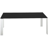 Image de KARTELL table FOUR SOFT TOUCH 190x79xH73 cm (Plateau noir - Pieds blancs - Plateau en laminé soft touch anti-rayures et pieds en acier verni)