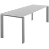 Image de KARTELL table FOUR SOFT TOUCH 223x79xH73 cm (Plateau blanc - Pieds aluminium - Plateau en laminé soft touch anti-rayures et pieds en acier verni)