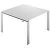 Image de KARTELL table FOUR SOFT TOUCH 128x128xH73 cm (Plateau blanc - Pieds blanc - Plateau en laminé soft touch anti-rayures et pieds en acier verni)